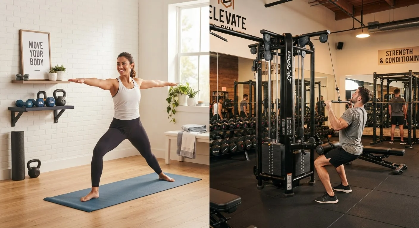 Training at Home vs. Training at a Gym: What Changes and What Doesn't